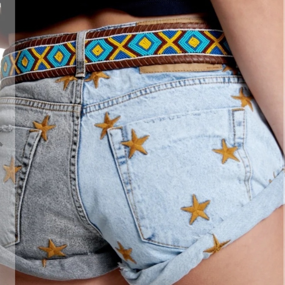 nwt ONE TEASPOON Desert Star ⭐️ Belt Low Waist Leather Belt